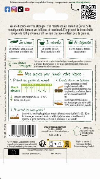 Potagères - Tomate Lancelot HF1 - Graines d'Exception - MEDIA_PACKAGING_VERSO